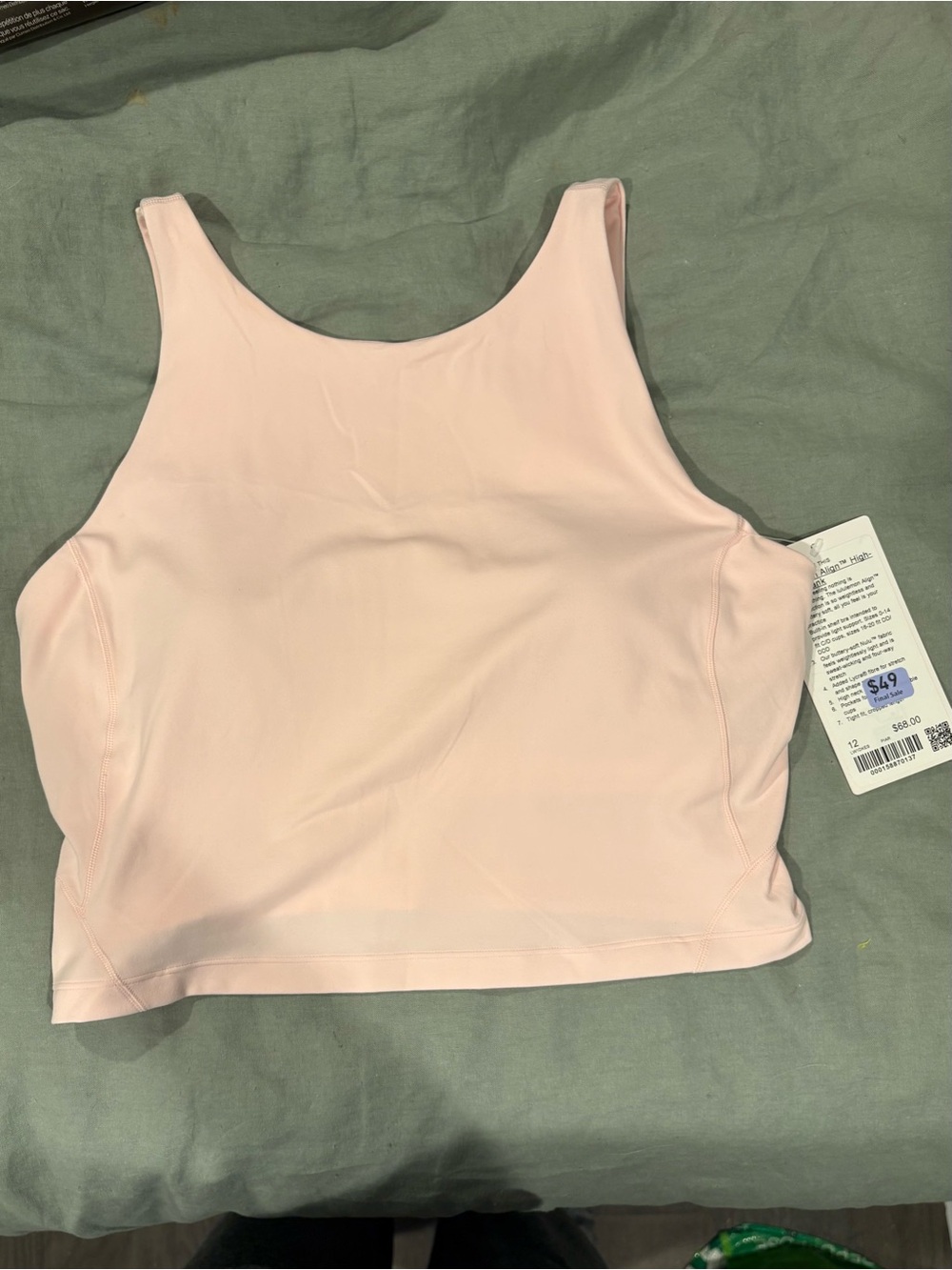 Lululemon Align High Neck Tank in Pink Pearl